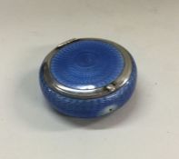 A heavy silver and enamelled box bearing import ma