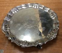 A George II silver salver. London 1742. Approx. 36