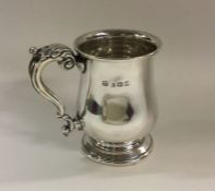 A silver baluster shaped mug. Birmingham 1923. By