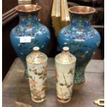 A pair of enamelled vases etc.