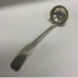 SCOTTISH PROVINCIAL: A crested silver sifter spoon