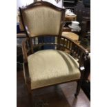 A Victorian mahogany arm chair.