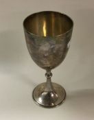 A Victorian silver goblet. London 1885. By William