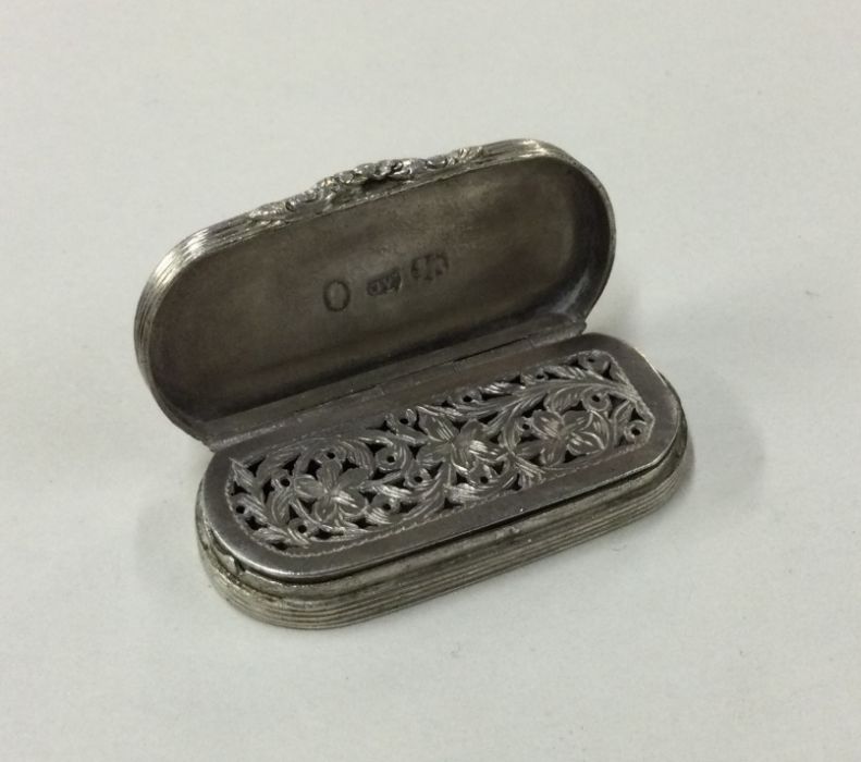 A George III engine turned silver vinaigrette with - Image 2 of 2