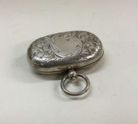 An engraved silver sovereign case. Sheffield 1900.