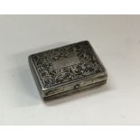 A Japanese silver hinged top box. Approx. 13 grams