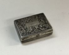 A Japanese silver hinged top box. Approx. 13 grams