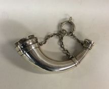 A Victorian silver vinaigrette in the form of a ho