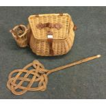 A fishing basket etc.