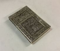 A good Chinese filigree card case decorated with t