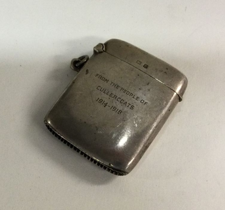 A hinged silver vesta. Sheffield 1899. Approx. 26