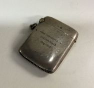 A hinged silver vesta. Sheffield 1899. Approx. 26