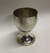 A good Georgian silver goblet with reeded base. Lo