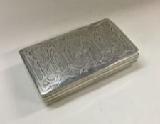 A 19th Century Dutch silver snuff box with hinged