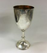 A large heavy silver goblet of typical form. Sheff