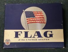 A boxed American flag.