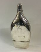 A large George III silver flask with lift-off base. London 1777