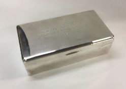 OF IRISH INTEREST: An English silver cigar box eng