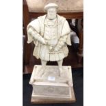 A plaster figure of Henry VIII.