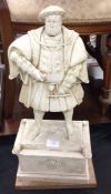 A plaster figure of Henry VIII.