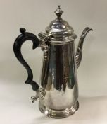 A George III silver baluster shaped coffee pot. Lo