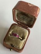 An attractive Victorian ruby and diamond cluster r