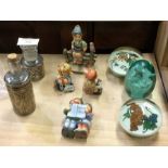 Hummel figures together with paperweights etc.