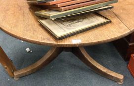 An oak occasional table.