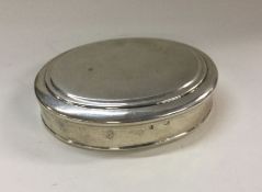 An oval George II silver tobacco box. London 1729.