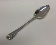 A fine Hanoverian pattern silver spoon with creste
