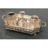 A large silver inkstand of Neo-classical design to