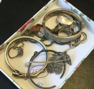 A quantity of silver jewellery. Approx. 107 grams.