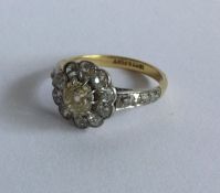 A good late Victorian diamond daisy head cluster r