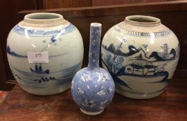 Three Chinese vases.