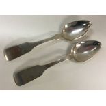 A pair of 18th Century Provincial silver spoons. A