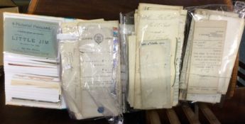A collection of old deeds.
