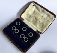 A good set of French onyx and diamond cufflinks of