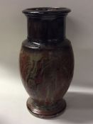 BLANOT: A French stoneware vase of baluster form w