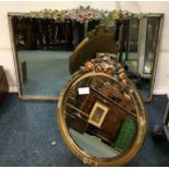 Two decorative mirrors.