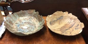 Two pieces of studio pottery.