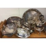 A quantity of silver plated ware.