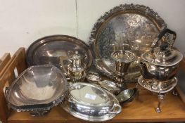 A quantity of silver plated ware.