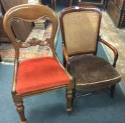 A Victorian chair together with one other.