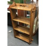 An oak bookcase.