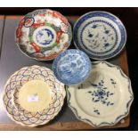 A Chinese plate together with other plates.