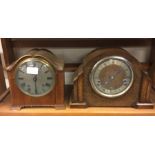 Two vintage mantle clocks.