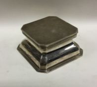 A heavy Victorian silver mounted glass inkwell. Lo