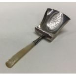 A large George III fine silver and MOP bright cut