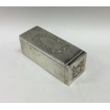 A rare 19th Century silver table nutmeg grater. Ap