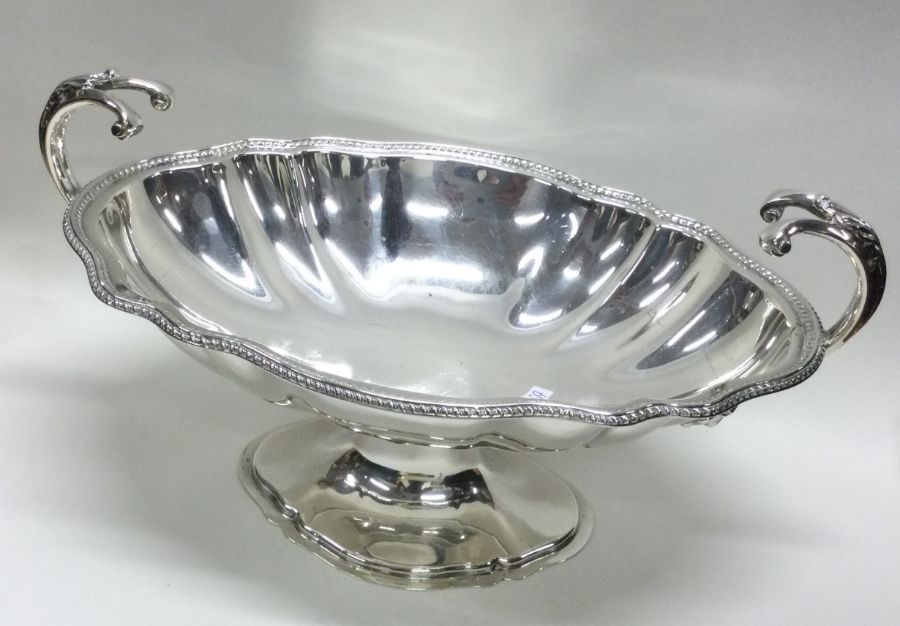 A large silver shaped two handled sweet dish on sw - Image 2 of 3